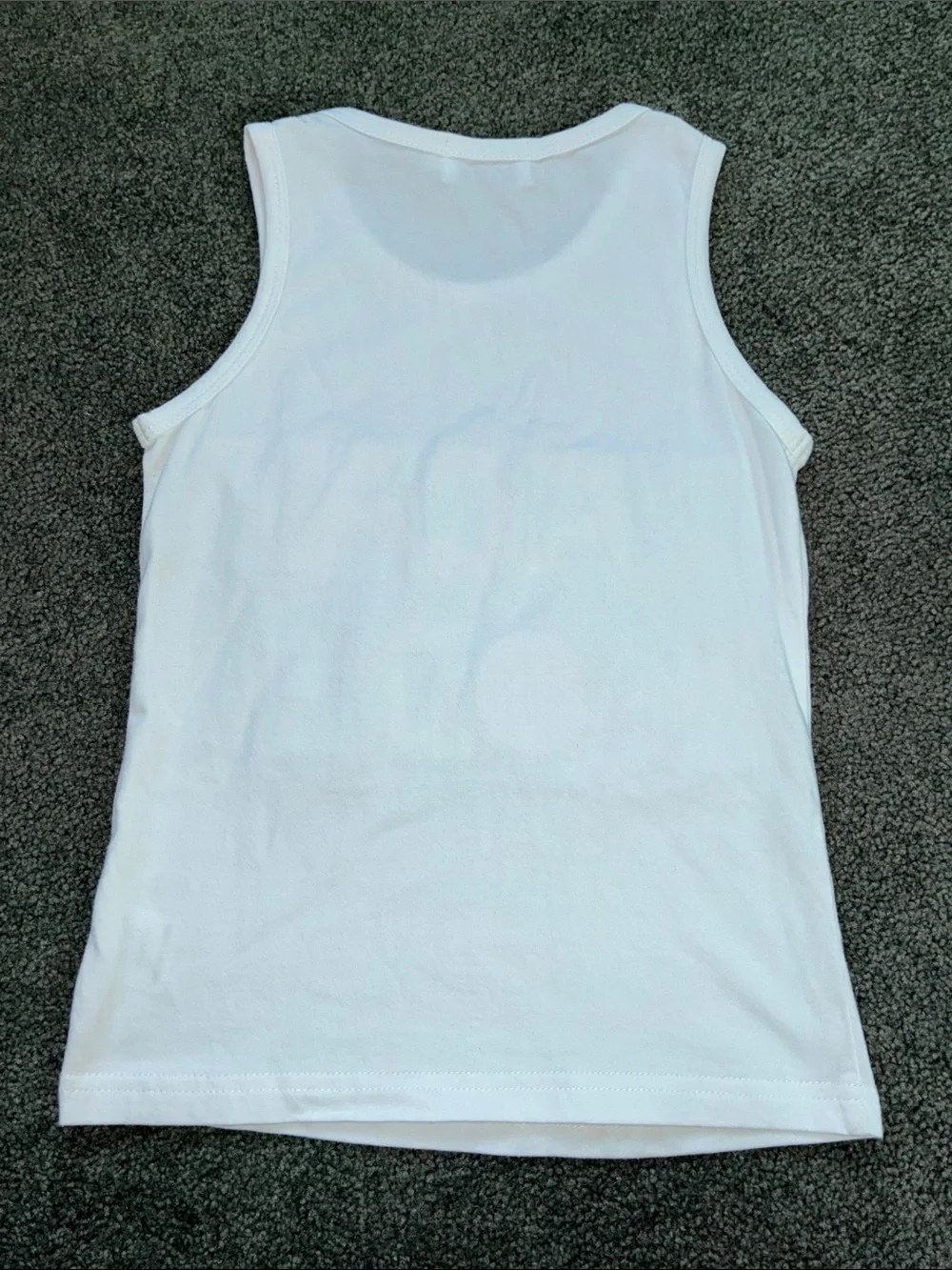 Lola + The Boys White Tank Top with Multicolor Rhinestone 